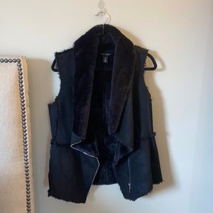 White House Black Market Fur Vest